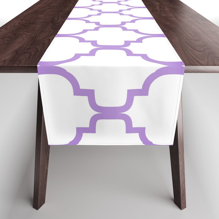 Moroccan Trellis (Lavender & White Pattern) Table Runner