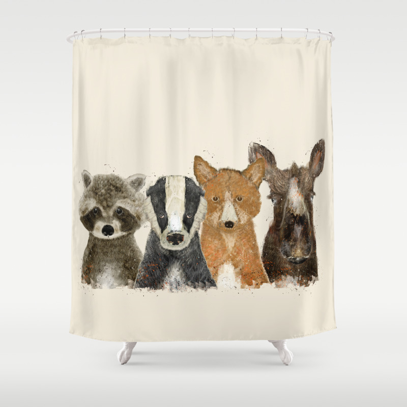 Forest Friends Shower Curtain By Bribuckley Society6