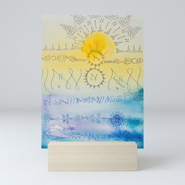 Light Language - Water Earth, Codes of the Ocean; Codes of the Sun Mini Art Print