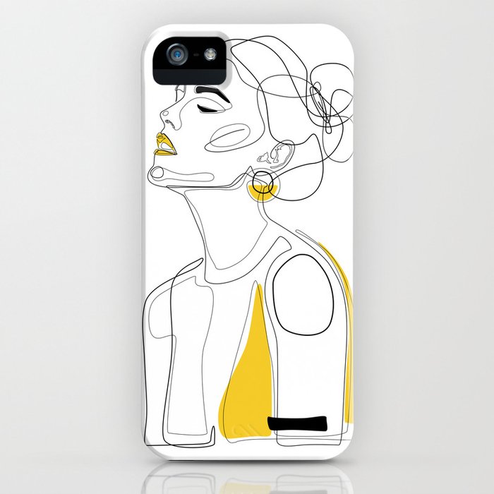 yellow lip iphone case