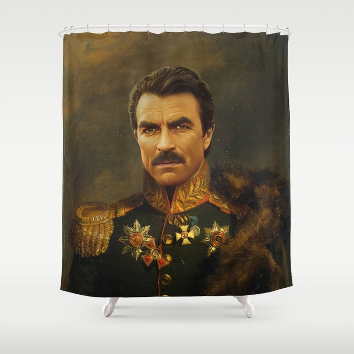 Tom Selleck - replaceface Shower Curtain