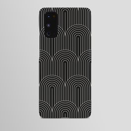 Art Deco Arch Pattern V Black & White Android Case