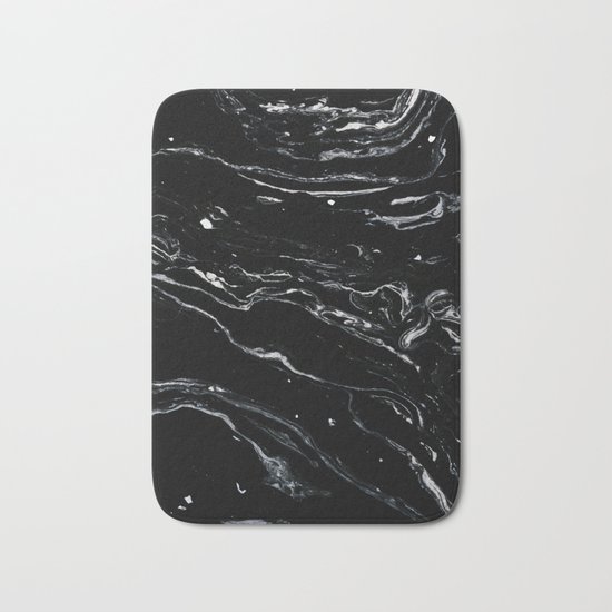 Black Marble Space #society6 #decor #buyart Bath Mat