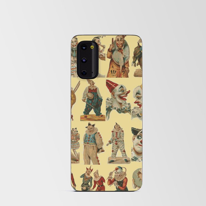 Vintage Clowns on Yellow Android Card Case