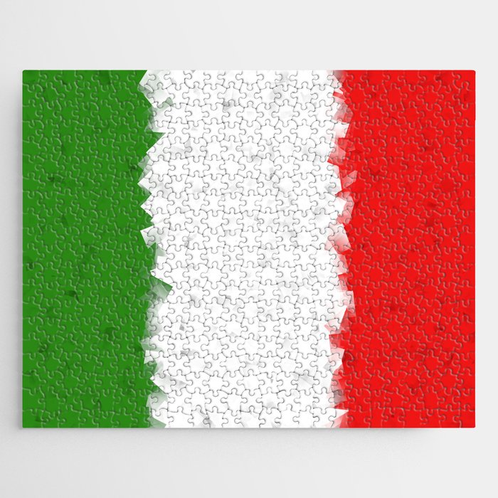Italy flag abstract art Jigsaw Puzzle