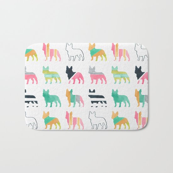 French Bulldogs Bath Mat