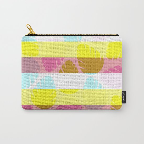 Tropical stripes Carry-All Pouch