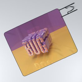 3D design bug Picnic Blanket