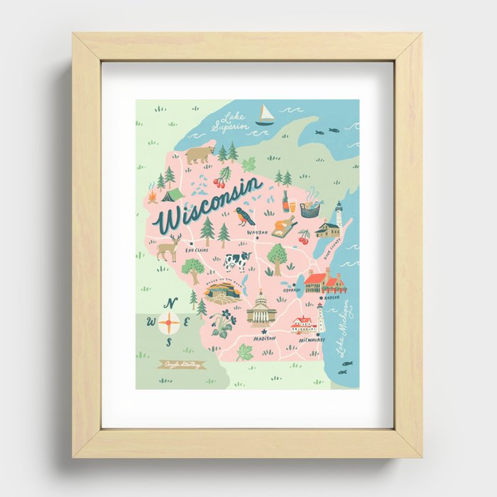 Wisconsin Recessed Framed Print