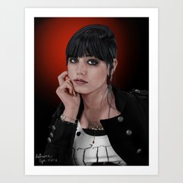 Goth Girl Digital Painting Art Print
