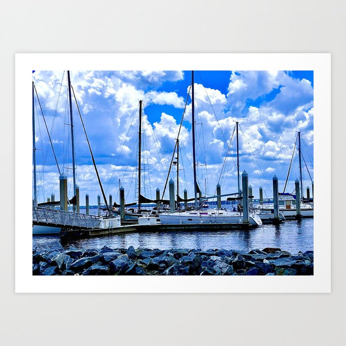 Boats in Jacksonville Art Print