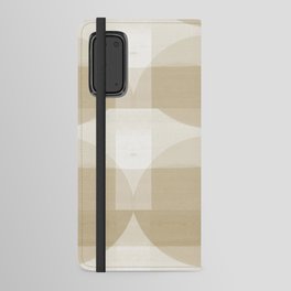 A Touch Of Cream - Soft Geometric Minimalist Beige Tan Creme Ivory Sand Android Wallet Case