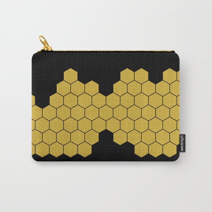 Honeycomb Black Carry-All Pouch