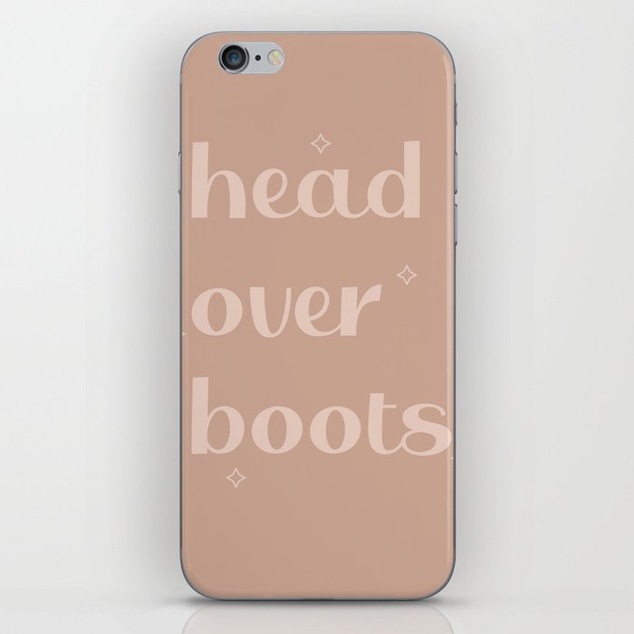 Head Over Boots - Country Music Lyric Design iPhone Skin