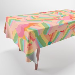 Bubblegum Pop Art Colorful Pattern Design Tablecloth