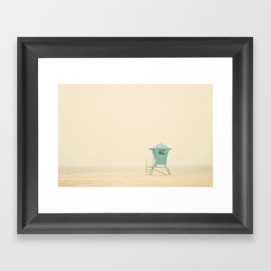 the sound of outer ocean on a beach ... Framed Art Print