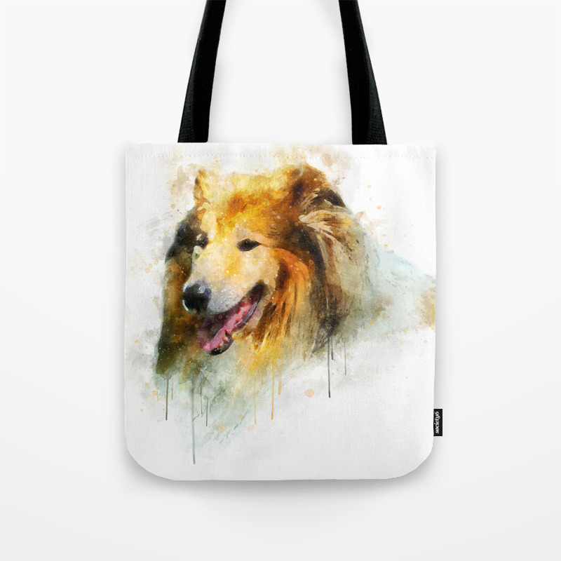 Rough Collie Long Haired Collie Tote Bag By Petsart Society6