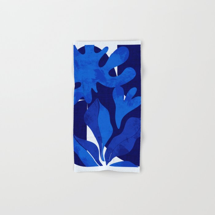 Matisse geometric shapes in blue hues Hand & Bath Towel