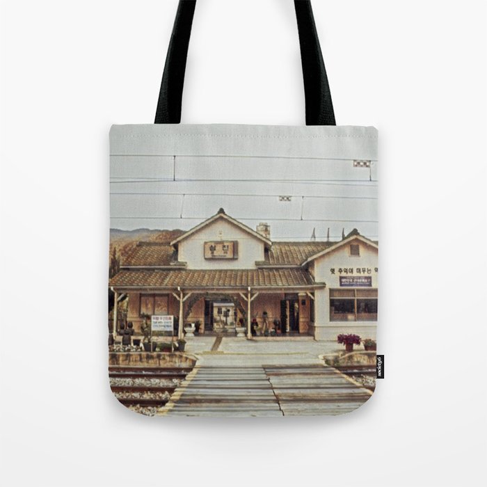 Small country train station Tote Bag