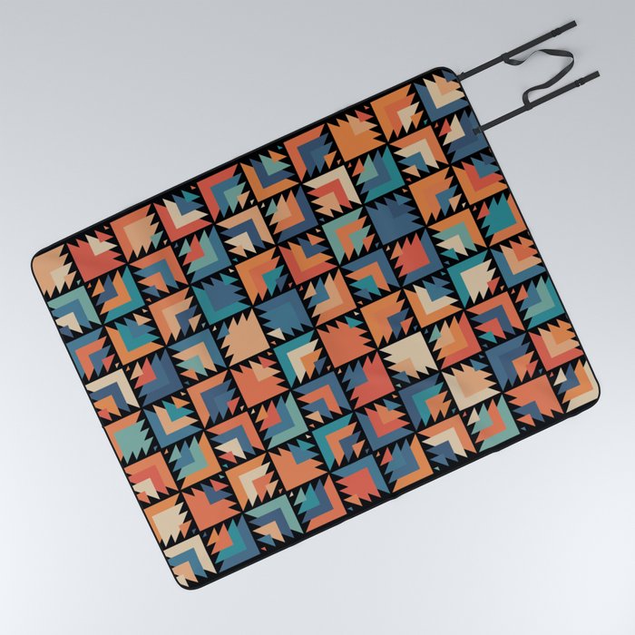 Colorful squares Picnic Blanket