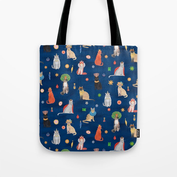 Cat Queens (Blue) Tote Bag