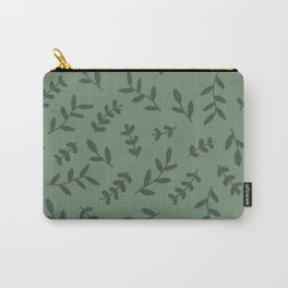 Leaves Pattern (sage green) Carry-All Pouch
