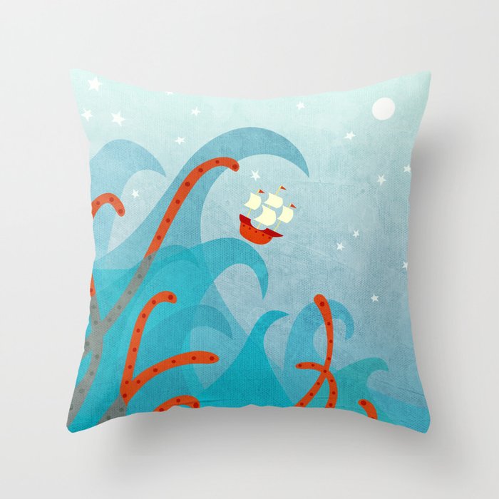 A Bad Day for Sailors Throw Pillow