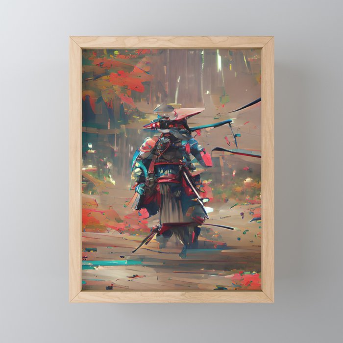 Shattered Samurai Framed Mini Art Print