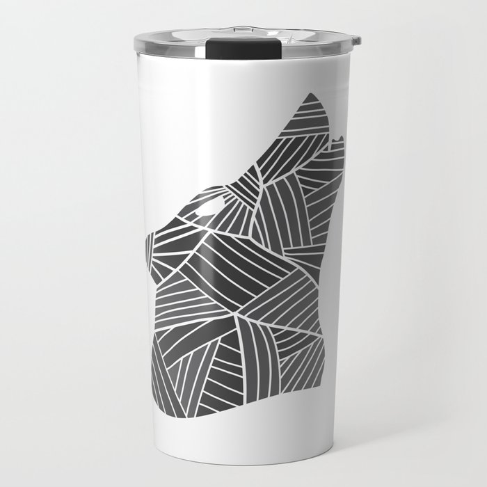 Wolf Head Abstract Wolves Pack Alpha Carnivore Mammals Fur Animals Wildlife Forest Nature Gift Travel Mug By Tomgiant