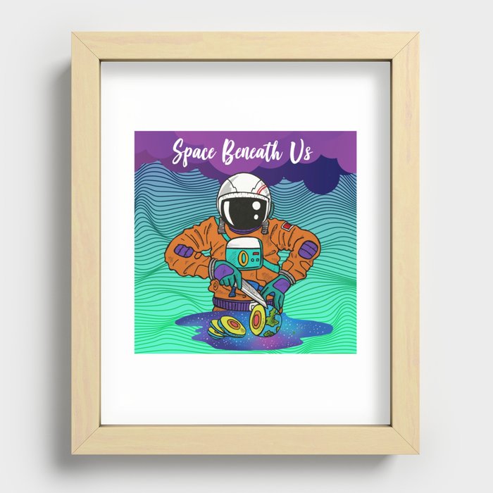 Space Beneath Us Recessed Framed Print