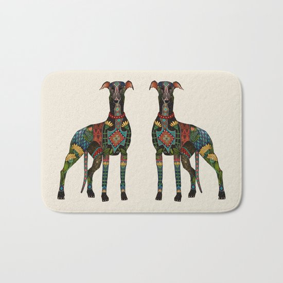 greyhound ivory Bath Mat