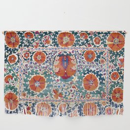 Shakhrisyabz Suzani Uzbekistan Antique Embroidery Print Wall Hanging