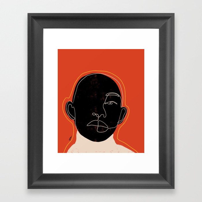 Black man  Framed Art Print