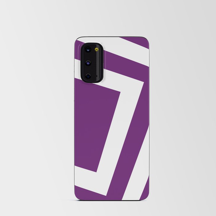 Dark purple squares background Android Card Case