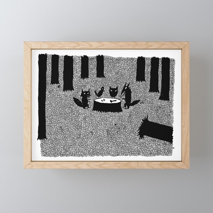 Forest Meeting Framed Mini Art Print