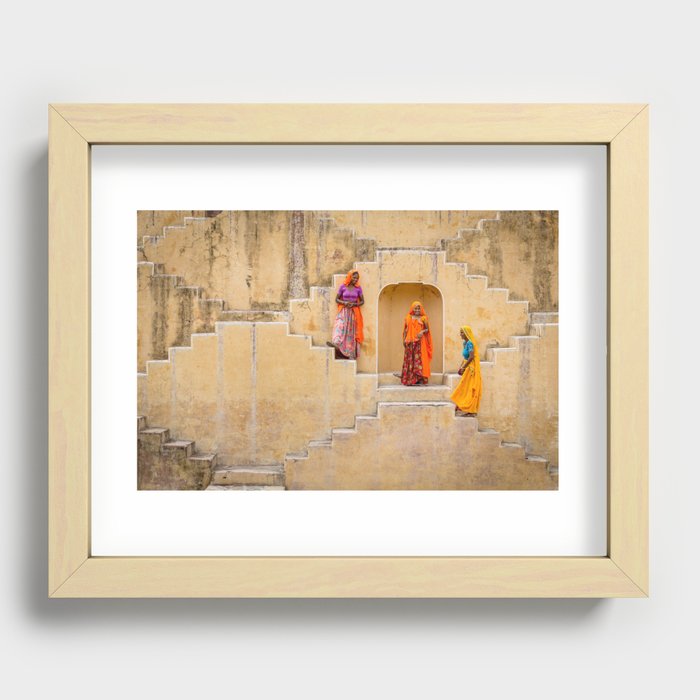 Amber Stepwell, Rajasthan, India Recessed Framed Print