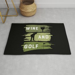 Wine And Golf Area & Throw Rug