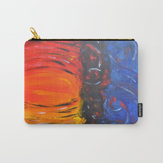 RED AND BLUE AND WARM AND COOL ABSTRACT Carry-All Pouch