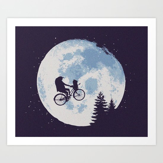 Journey To The Moon Art Print