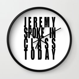 jeremy pearl Wall Clock