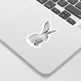 Abstract Bunny Sticker