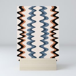 Wavy Stripes Abstract IX Mini Art Print