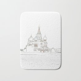 Saint Basil's Cathedral (on white) Bath Mat | Travel, Onwhitebackground, Russia, Museum, Moscow, Tourism, Church, Historicalbuilding, Digital, Digital Manipulation 