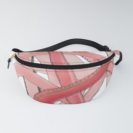 Pink Lines of Abstract Art Fanny Pack