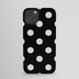 white polka dots design iPhone Case