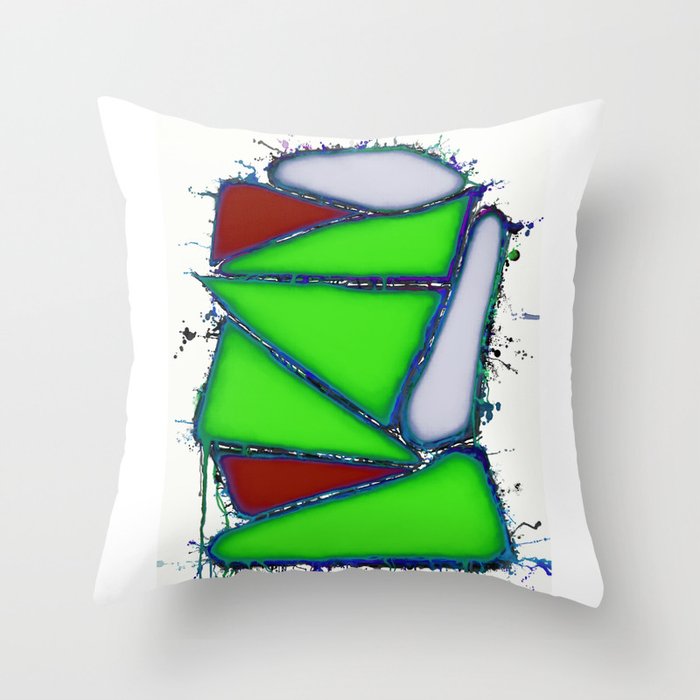 Green sail Throw Pillow