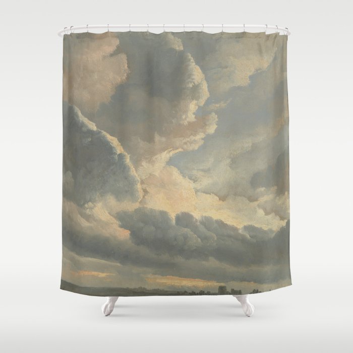 Study of Clouds with a Sunset near Rome Shower Curtain