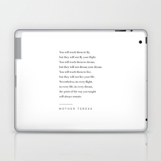 Mother Teresa Quote Laptop & iPad Skin