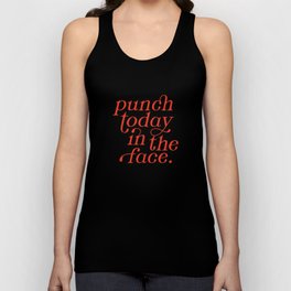 Punch Today in the Face - Red Unisex Tank Top