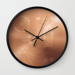 Voyager Golden Record - Rose Variant Wall Clock